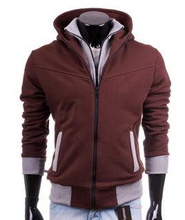 Brown knitted men's hoodie CARLO LAMON