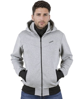 Melange knitted men's hoodie CARLO LAMON