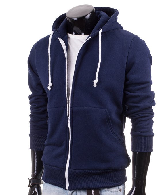 Dark blue men's hoodie Carlo Lamon