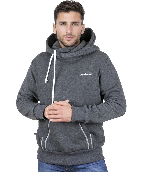 Dark grey men's hoodie  Carlo Lamon