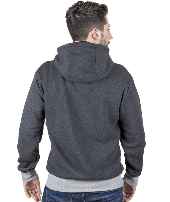 Graphite knitted men's hoodie CARLO LAMON