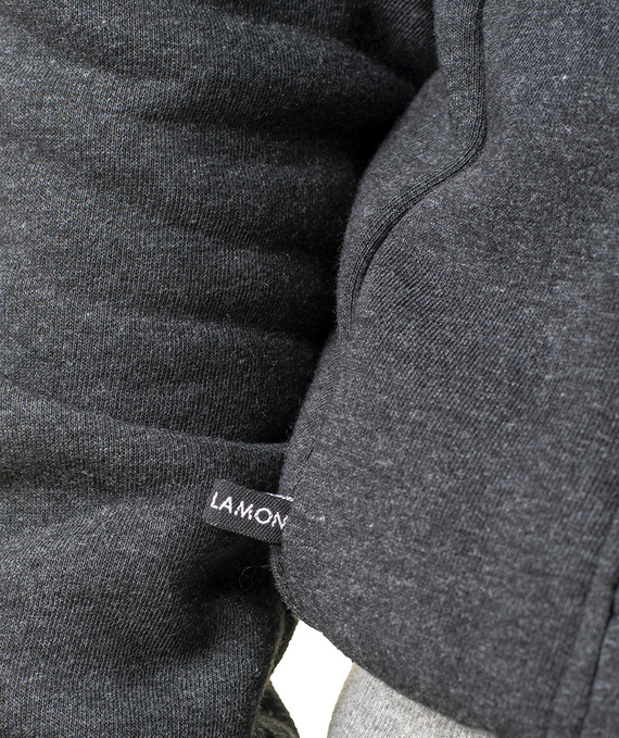 Graphite knitted men's hoodie CARLO LAMON