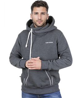 Dark grey men's hoodie  Carlo Lamon