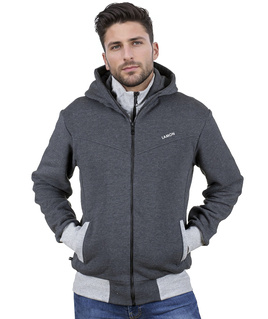 Graphite knitted men's hoodie CARLO LAMON