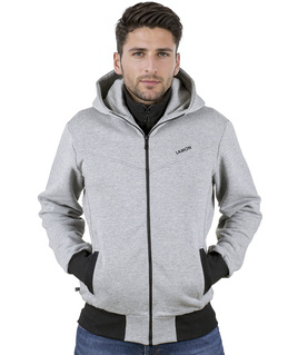 Melange knitted men's hoodie CARLO LAMON