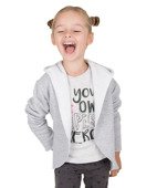 Trendy gray kid's hoodie Carlo Lamon