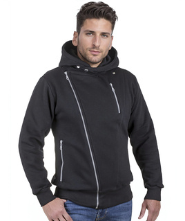 Black knitted hoodie CARLO LAMON