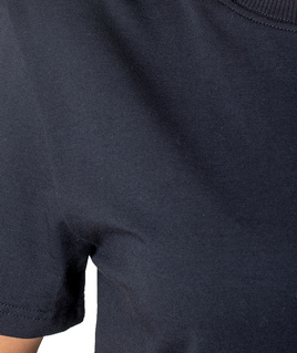 Granatowy t-shirt damski oversize polskiej marki LAMON PREMIUM