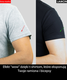 Biały t-shirt męski Lamon - PREMIUM QUALITY