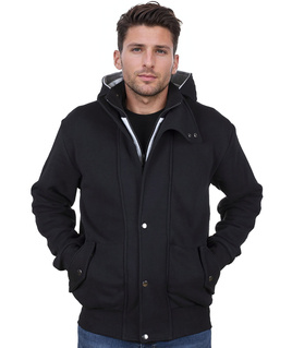 Zip-up black men's hoodie Carlo Lamon