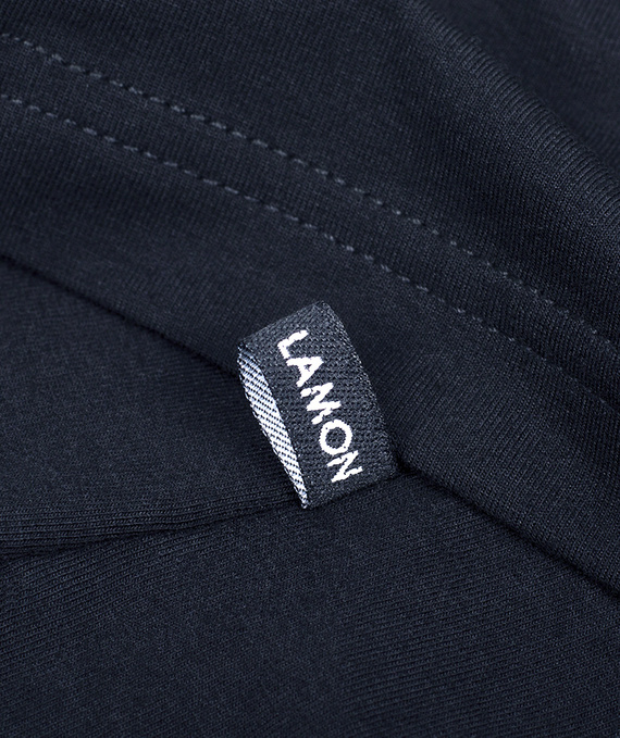 Granatowy t-shirt damski oversize polskiej marki LAMON PREMIUM