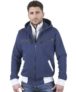 Navy men's hoodie Carlo Lamon