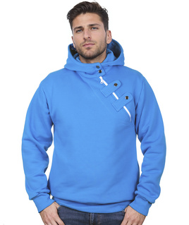 Blue men's hoodie sweatshirt Carlo Lamon