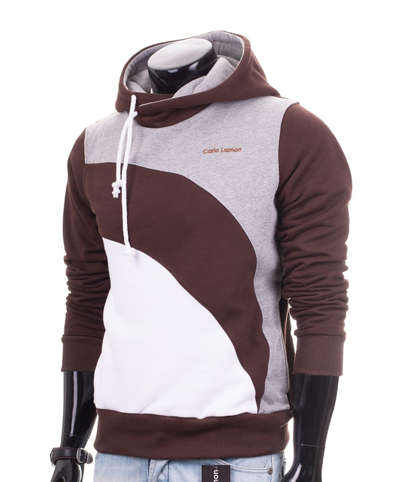 Brown men's hoodie Carlo Lamon