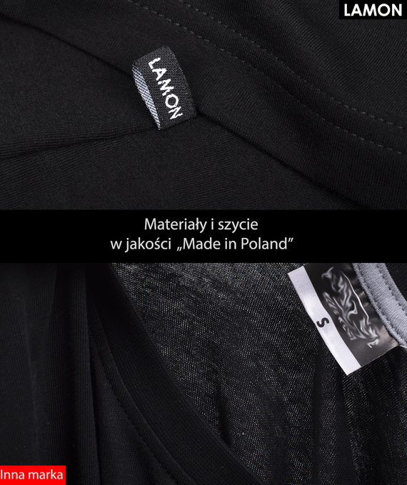 Biały t-shirt męski Lamon - PREMIUM QUALITY