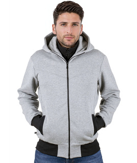 Melange knitted men's hoodie CARLO LAMON