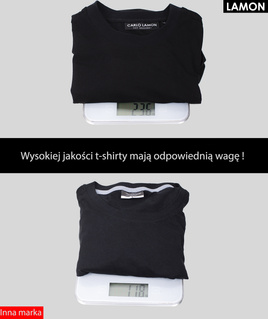 Biały t-shirt męski Lamon - PREMIUM QUALITY