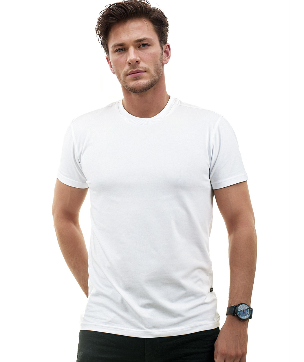 Biały t-shirt męski Lamon - PREMIUM QUALITY Biały | Koszulki męskie ...